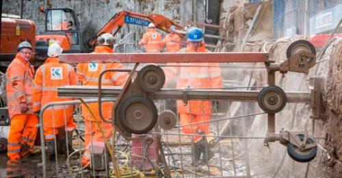 Crossrail C511 – Whitechapel Access Shafts - Concrete Cutting & Controlled Demolition - Rail