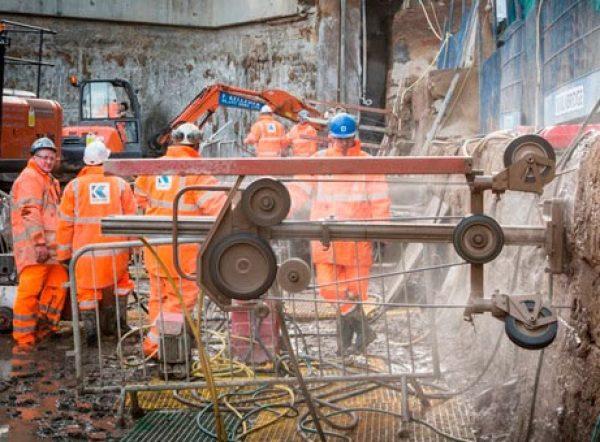 Crossrail C511 – Whitechapel Access Shafts - Concrete Cutting & Controlled Demolition - Rail