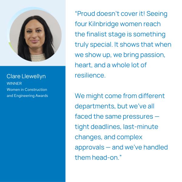 Celebrating Excellence: Clare Llewellyn Wins at the 2025 Women in Construction and Engineering Awards - Awards